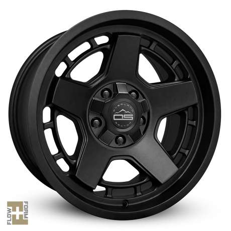 Black satin overland heavy duty 4x4 wheel