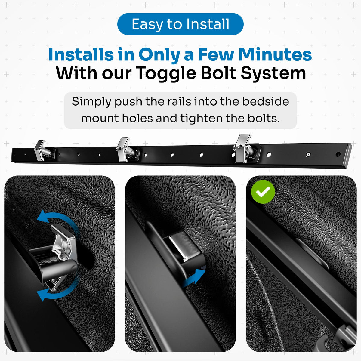 Integral Rails (Compact) - Bedside Rail System - Chevrolet Silverado & GMC Sierra 1500 (2019+)