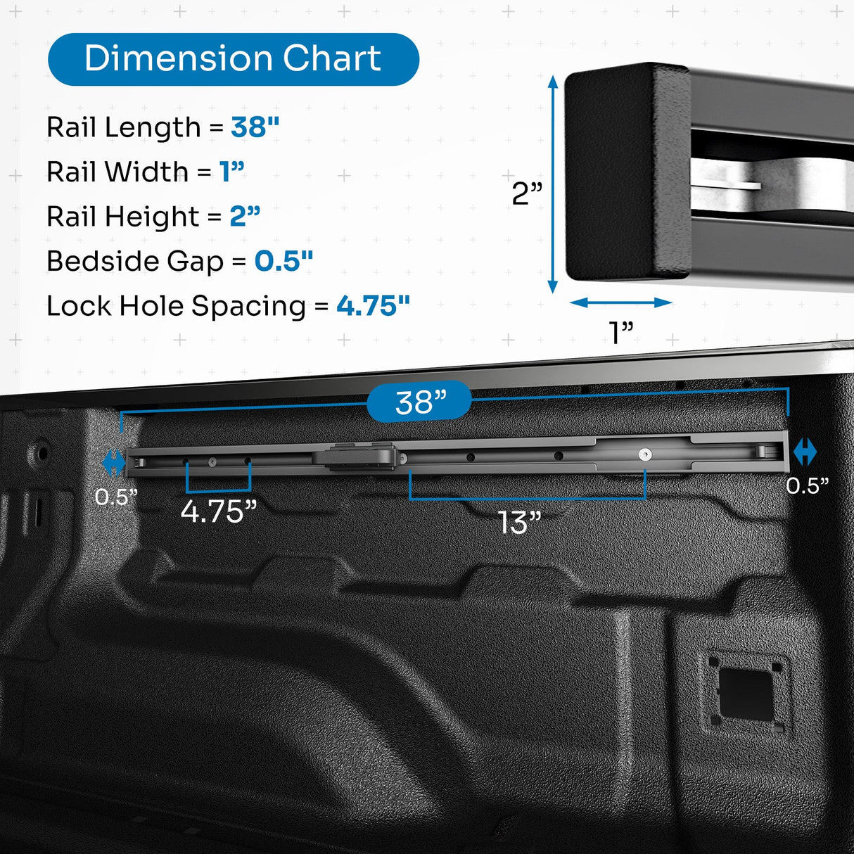 Integral Rails - Bedside Rail System - Chevrolet Colorado & GMC Canyon (2023+)