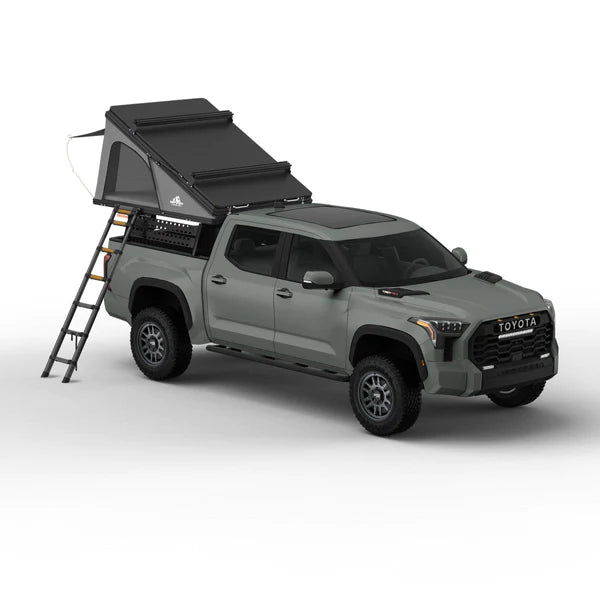 ALPINE 61 HARDSHELL ROOFTOP TENT, ALUMINUM, 2-3 PERSON, BLACK, SOLD BY TUFF STUFF OVERLAND