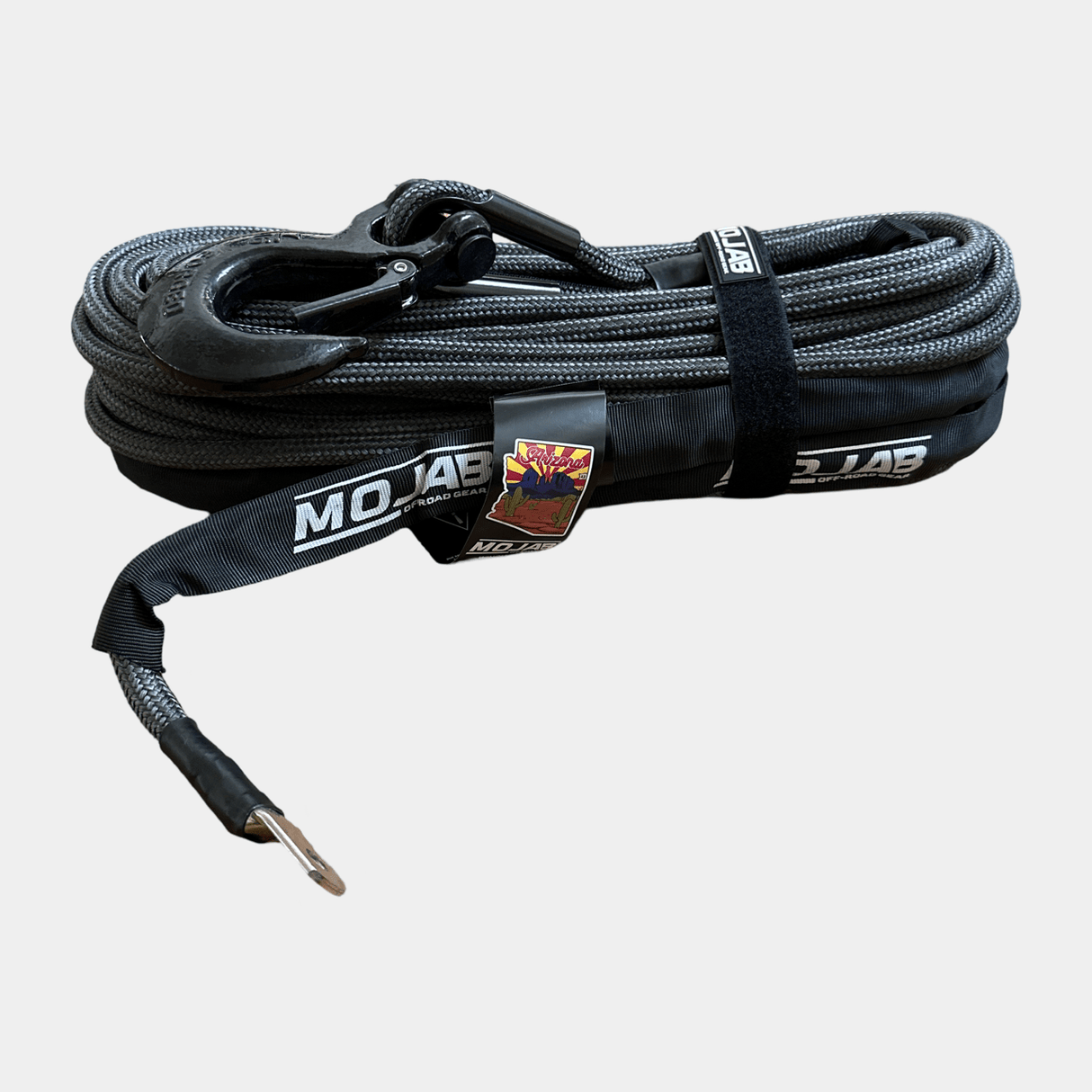 1/2'' x 78' Double Braided Winch Rope with removeable forged winch hook - Xtrusion Overland