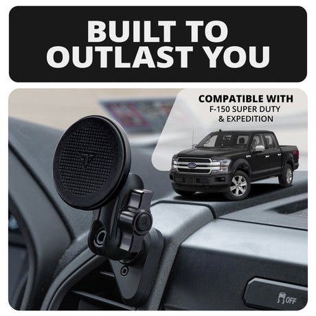 ‘15-‘20 Ford F-150, ‘17-‘22 Super Duty, ‘18-‘21 Expedition LINK™ Vent Mount Bracket With MagSafe Phone Holder | 2" Arm | (See Compatibility Info For Year/Trim Details) - Xtrusion Overland