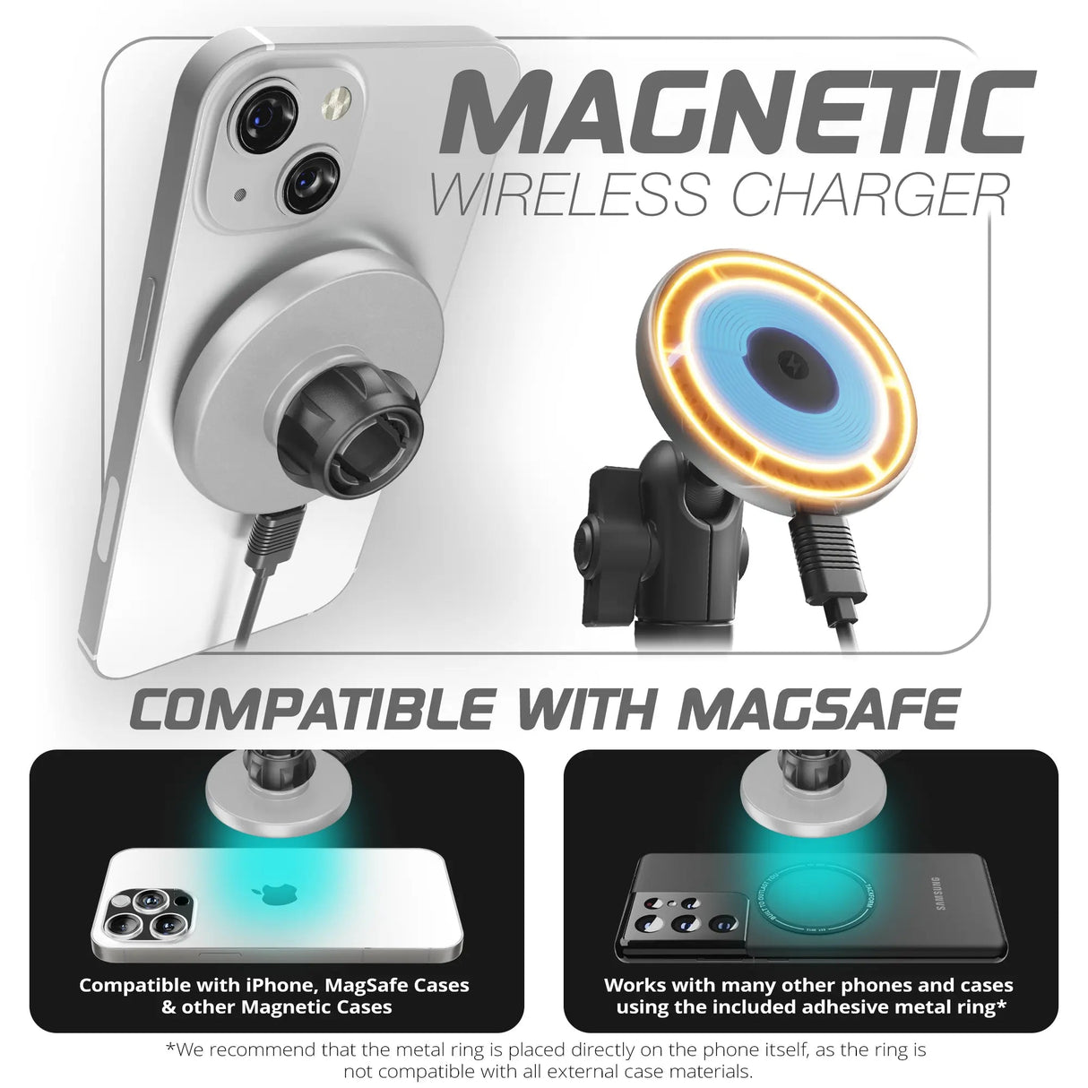 ‘15-‘20 Ford F-150, ‘17-‘22 Super Duty, ‘18-‘21 Expedition LINK™ Vent Mount Bracket With Qi2.2/MagSafe Charging and Cooling Phone Holder | Choose Your Arm Length | (See Compatibility Info For Year/Trim Details) - Xtrusion Overland