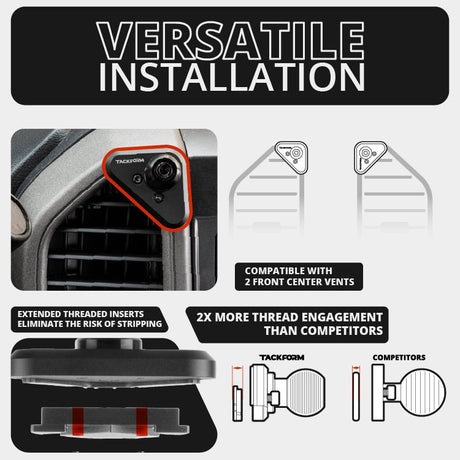 ‘15-‘20 Ford F-150, ‘17-‘22 Super Duty, ‘18-‘21 Expedition LINK™ Vent Mount Bracket With Quad Lock Magnetic Phone Holder | (See Compatibility Info For Year/Trim Details) - Xtrusion Overland