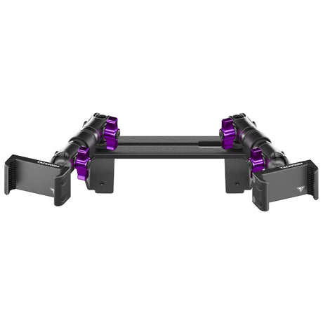 ‘15-‘20 Ford F-150, ‘17-‘22 Super Duty, ‘18-‘21 Expedition (See Compatibility Info For Year/Trim Details) Tackform Slim Track Dash Bracket With Dual 20LITE Phone Mounts - Xtrusion Overland