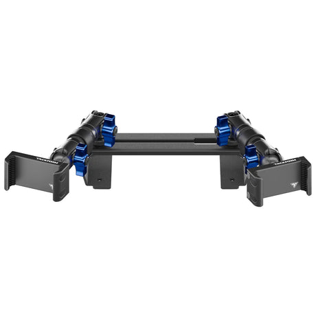 ‘15-‘20 Ford F-150, ‘17-‘22 Super Duty, ‘18-‘21 Expedition (See Compatibility Info For Year/Trim Details) Tackform Slim Track Dash Bracket With Dual 20LITE Phone Mounts - Xtrusion Overland