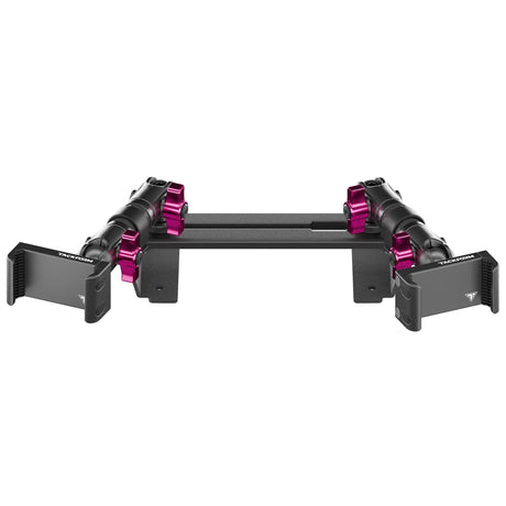 ‘15-‘20 Ford F-150, ‘17-‘22 Super Duty, ‘18-‘21 Expedition (See Compatibility Info For Year/Trim Details) Tackform Slim Track Dash Bracket With Dual 20LITE Phone Mounts - Xtrusion Overland