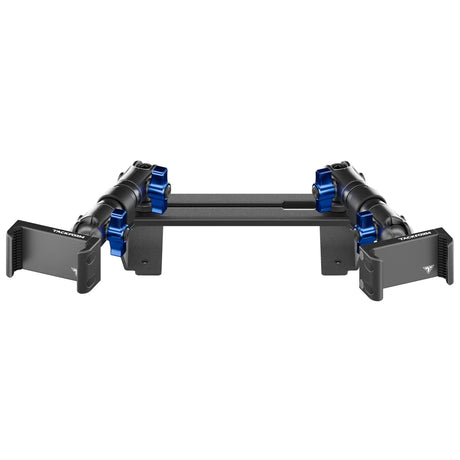 ‘15-‘20 Ford F-150, ‘17-‘22 Super Duty, ‘18-‘21 Expedition (See Compatibility Info For Year/Trim Details) Tackform Slim Track Dash Bracket With Dual 20LITE Phone Mounts - Xtrusion Overland