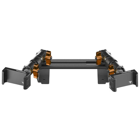‘15-‘20 Ford F-150, ‘17-‘22 Super Duty, ‘18-‘21 Expedition (See Compatibility Info For Year/Trim Details) Tackform Slim Track Dash Bracket With Dual 20LITE Phone Mounts - Xtrusion Overland