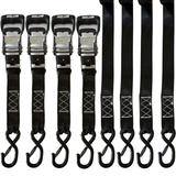 1.6" x 15' Ratchet Tie-Down Set (Pack of 4) , Closed Hook (Lifetime Warranty) - Xtrusion Overland