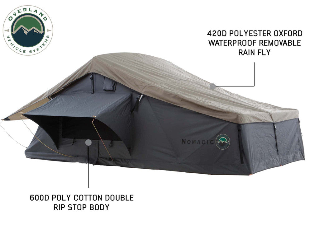 OVS Nomadic 2 Extended Rooftop Tent in Dark Gray