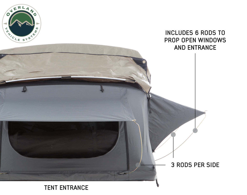 OVS Nomadic 2 Extended Rooftop Tent in Dark Gray