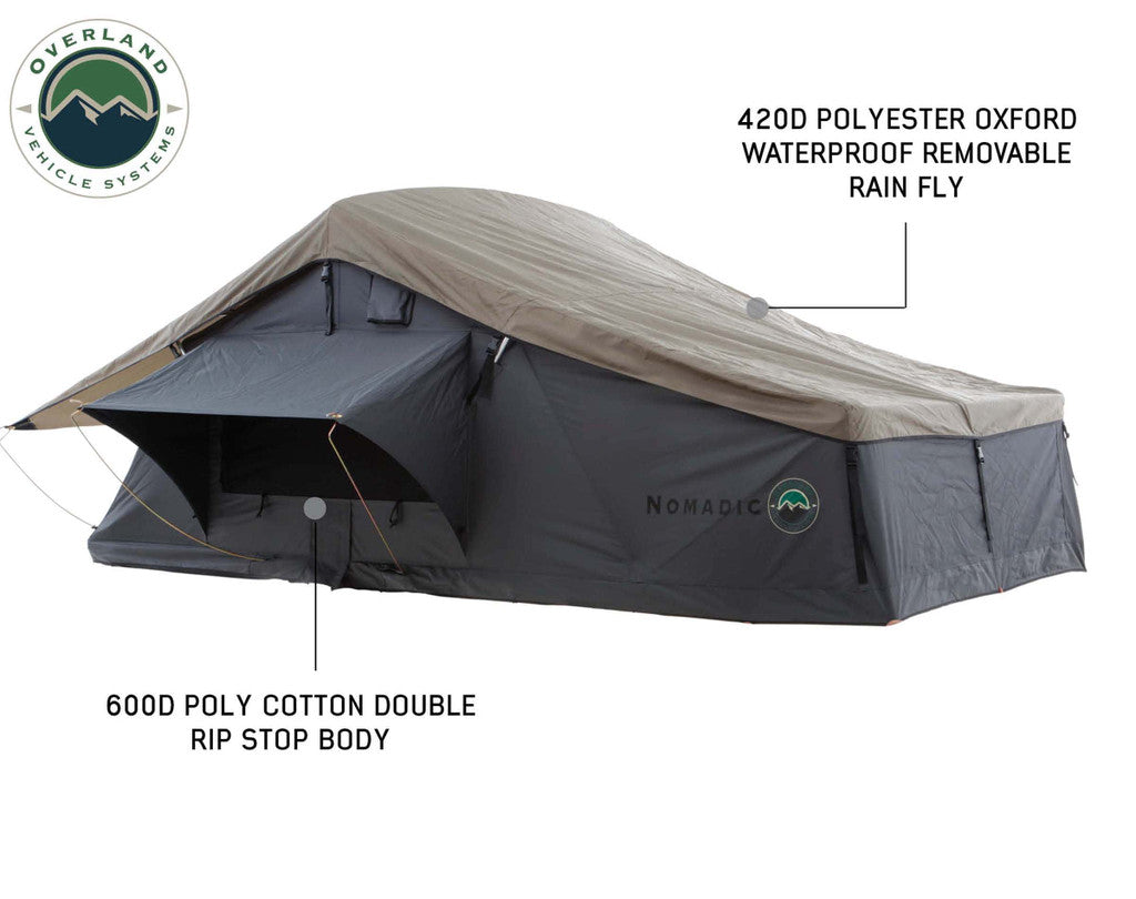 OVS Nomadic 4 Extended Rooftop Tent in Dark Gray