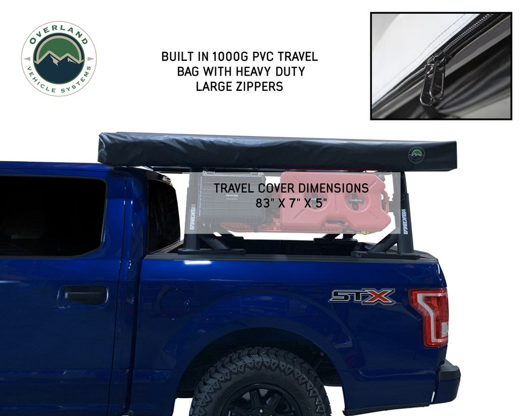 OVS Nomadic 270 LT Awning - Driver Side 19559907- Dark Gray Cover With Black Cover Universal