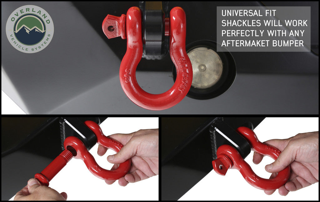 OVS Recovery Shackle 3/4" 4.75 Ton Red
