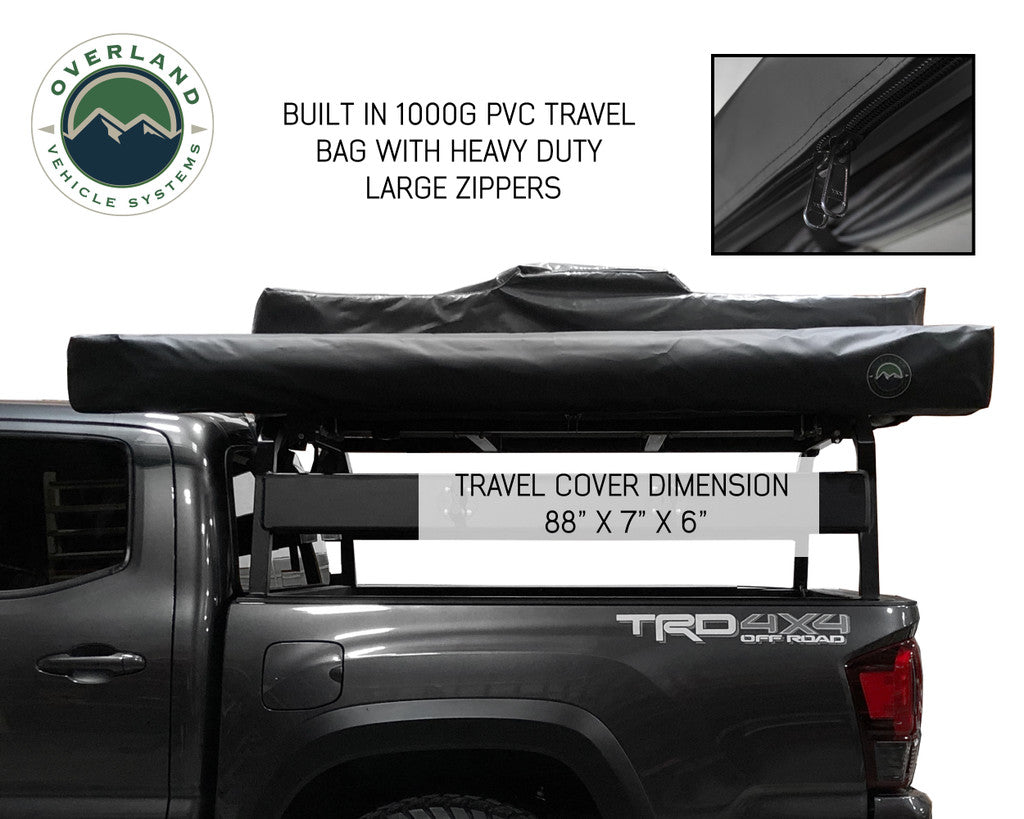 OVS Nomadic Awning 270 Passenger Side - Dark Gray Cover With Black Cover Universal
