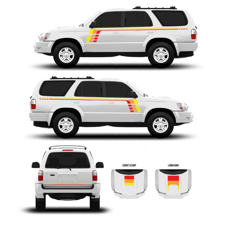 1996-2002 & 2003-2009 4Runner Checkered Stripe Kit - Xtrusion Overland