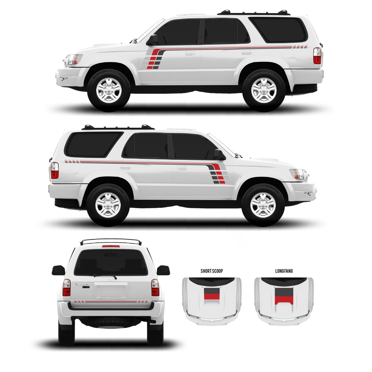 1996-2002 & 2003-2009 4Runner Checkered Stripe Kit - Xtrusion Overland