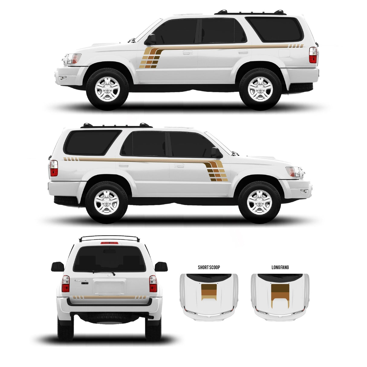1996-2002 & 2003-2009 4Runner Checkered Stripe Kit - Xtrusion Overland