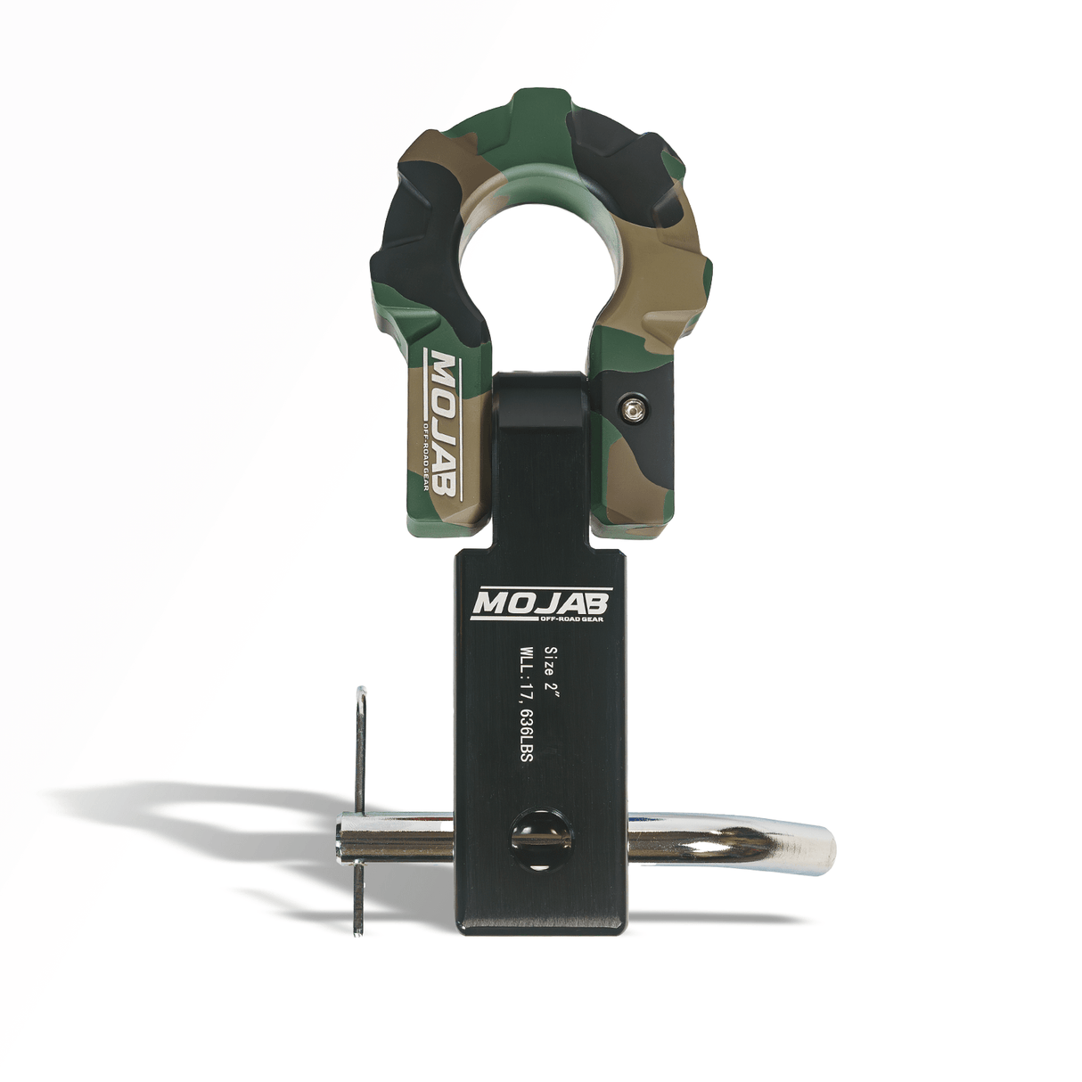 2'' Aluminum Hitch Receiver with Aluminum D-Shackle 9T-Ceramic coated (Lifetime Warranty) - Xtrusion Overland