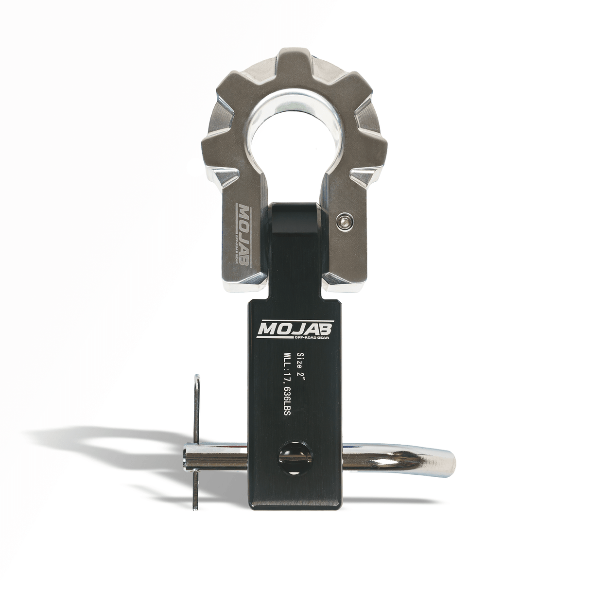 2'' Aluminum Hitch Receiver with Aluminum D-Shackle 9T-Ceramic coated (Lifetime Warranty) - Xtrusion Overland