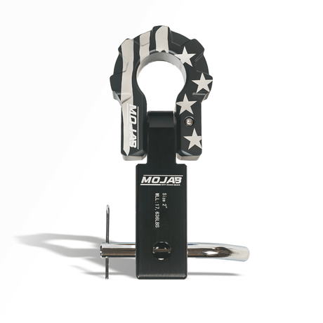 2'' Aluminum Hitch Receiver with Aluminum D-Shackle 9T-Ceramic coated (Lifetime Warranty) - Xtrusion Overland