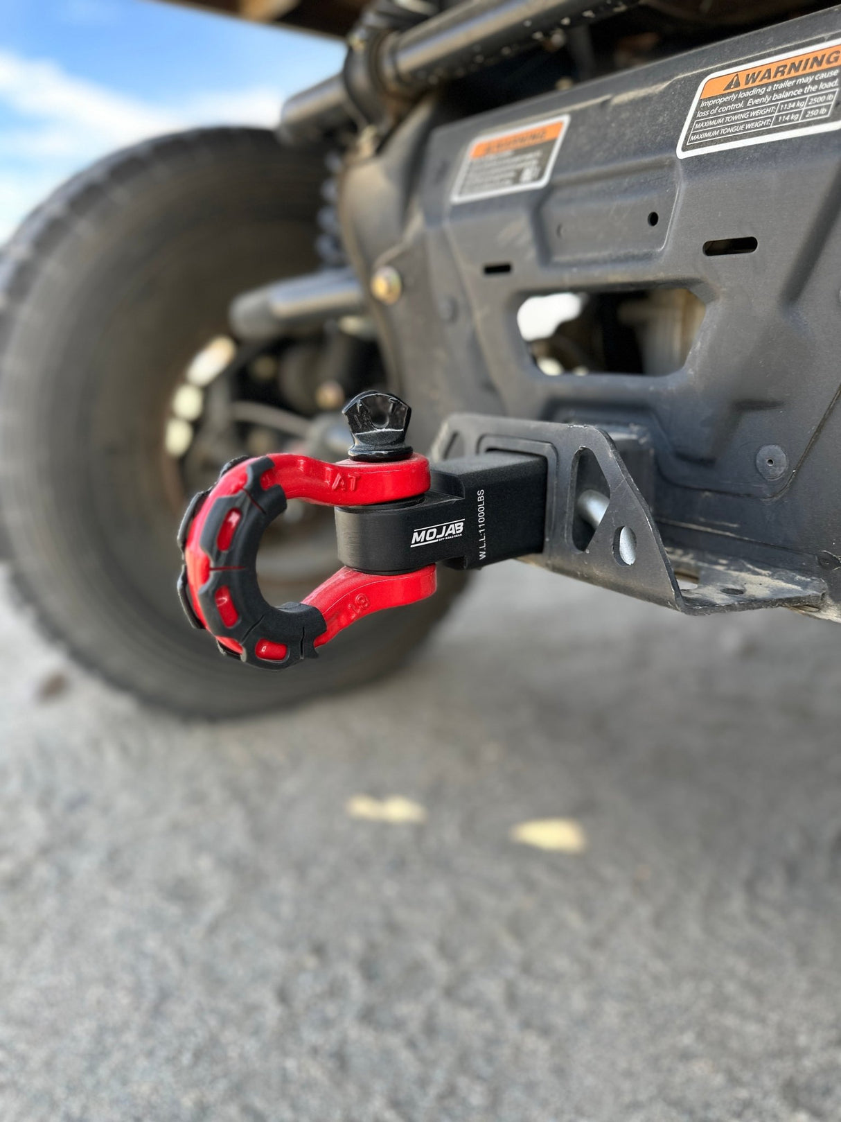 2'' Aluminum Hitch Receiver with Steel D-Shackle (LIFETIME WARRANTY) - Xtrusion Overland