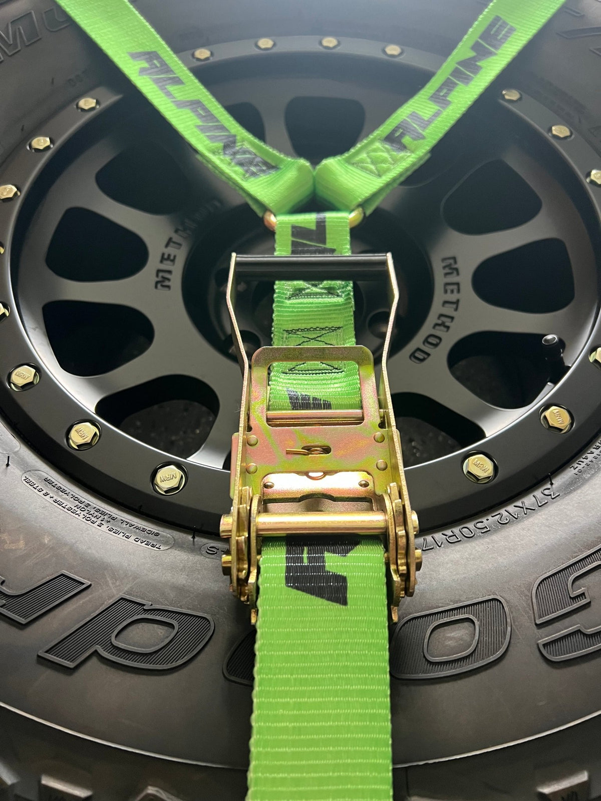 2" Neon Green Y Strap - Xtrusion Overland