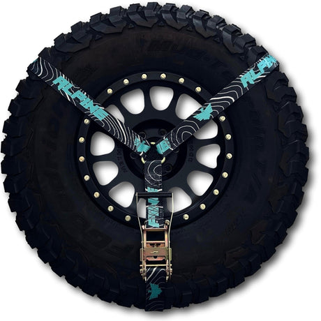2" Teal Topography Y Strap - Xtrusion Overland