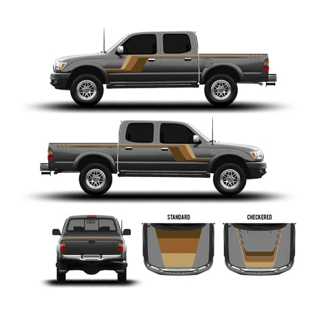 2001-04 Tacoma Checkered Stripe Kit - Xtrusion Overland