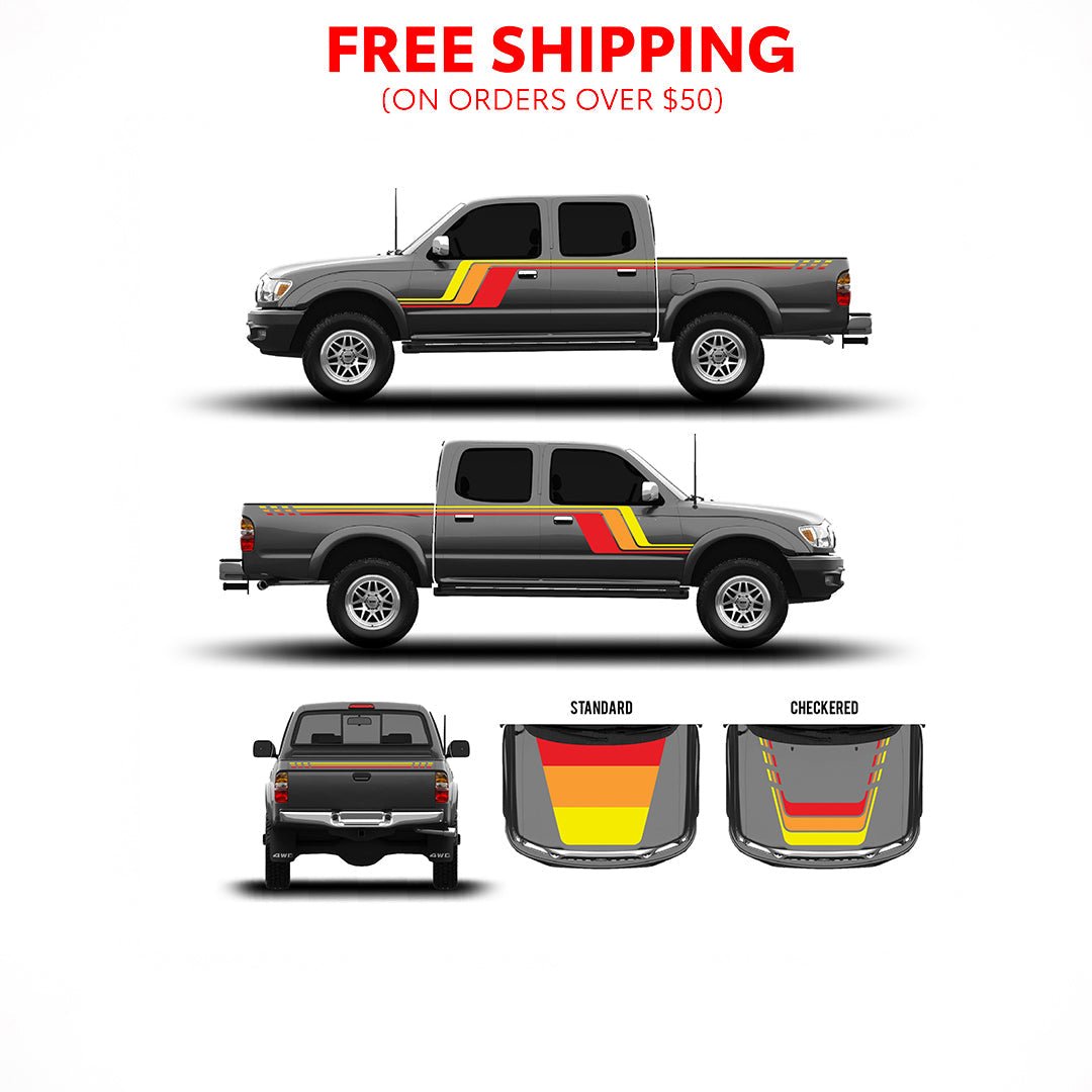 2001-04 Tacoma Checkered Stripe Kit - Xtrusion Overland