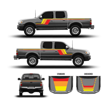 2001-04 Tacoma Checkered Stripe Kit - Xtrusion Overland
