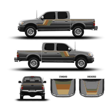 2001-04 Tacoma Checkered Stripe Kit - Xtrusion Overland