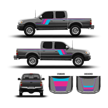 2001-04 Tacoma Checkered Stripe Kit - Xtrusion Overland