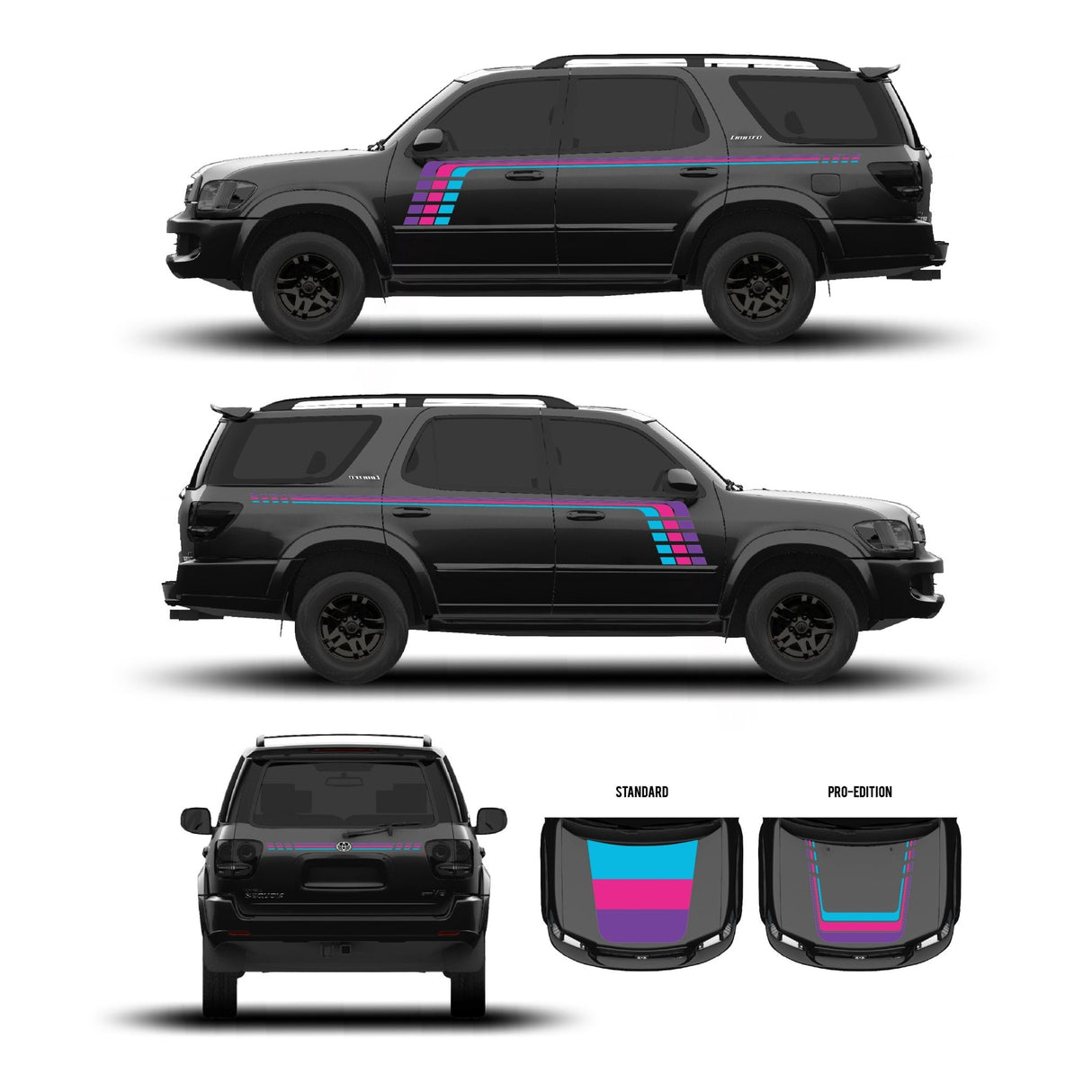 2001–07 Sequoia Checkered Stripe Kit - Xtrusion Overland