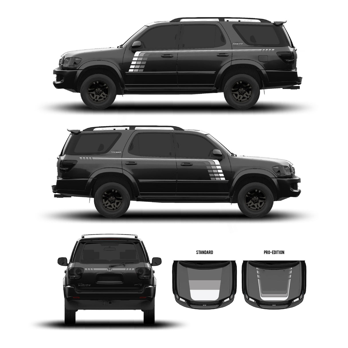 2001–07 Sequoia Checkered Stripe Kit - Xtrusion Overland