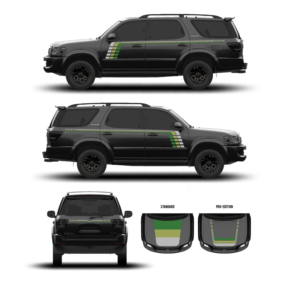 2001–07 Sequoia Checkered Stripe Kit - Xtrusion Overland