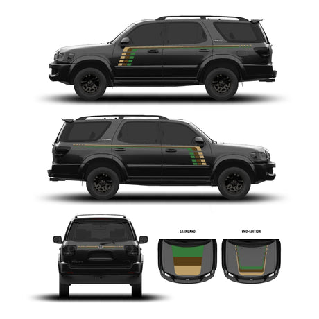 2001–07 Sequoia Checkered Stripe Kit - Xtrusion Overland
