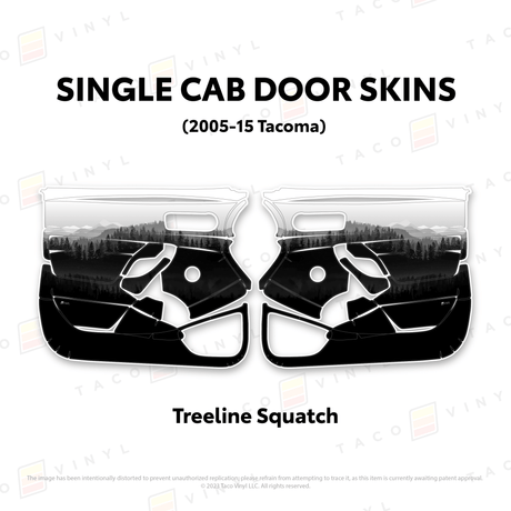 2005-15 Tacoma Single Cab Door Skins - Xtrusion Overland