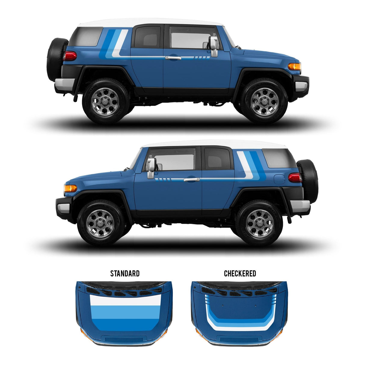 2007-14 FJ Cruiser Checkered Stripe Kit - Xtrusion Overland