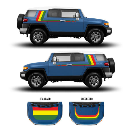 2007-14 FJ Cruiser Checkered Stripe Kit - Xtrusion Overland