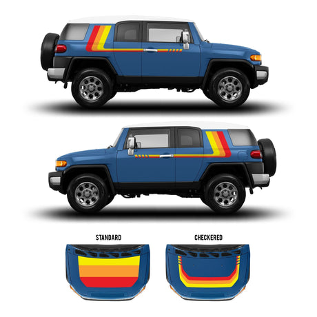 2007-14 FJ Cruiser Checkered Stripe Kit - Xtrusion Overland