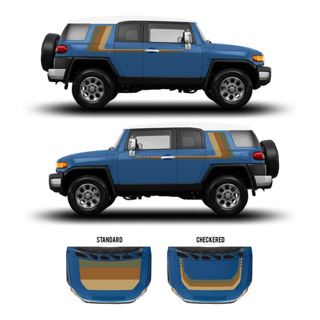 2007-14 FJ Cruiser Checkered Stripe Kit - Xtrusion Overland