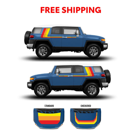 2007-14 FJ Cruiser Checkered Stripe Kit - Xtrusion Overland