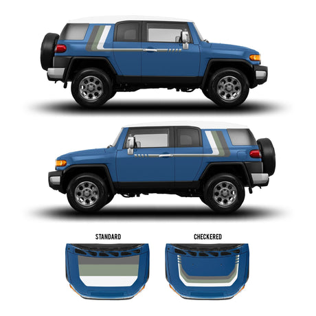 2007-14 FJ Cruiser Checkered Stripe Kit - Xtrusion Overland