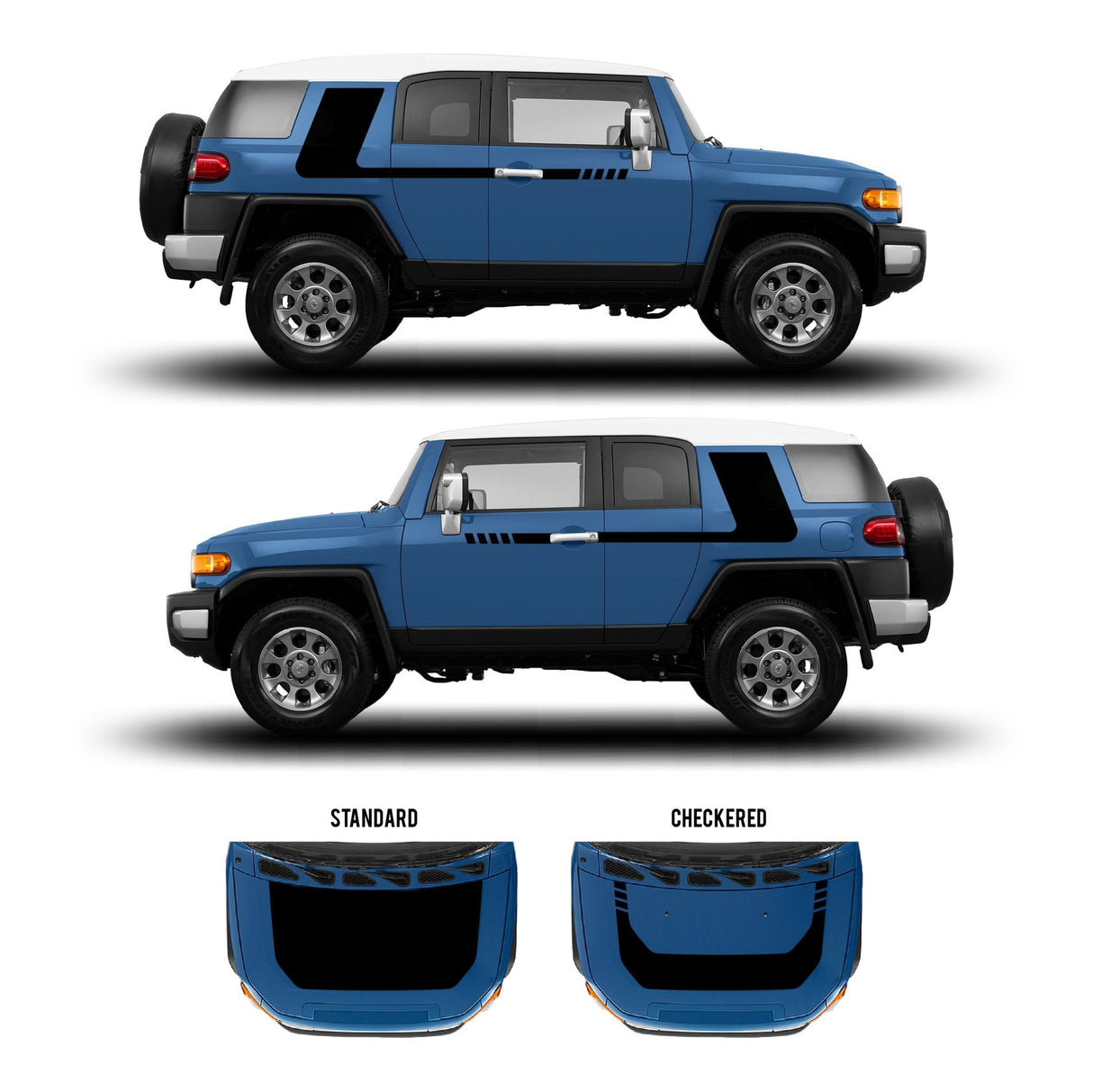 2007-14 FJ Cruiser Checkered Stripe Kit - Xtrusion Overland