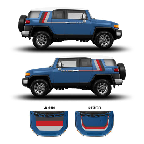 2007-14 FJ Cruiser Checkered Stripe Kit - Xtrusion Overland