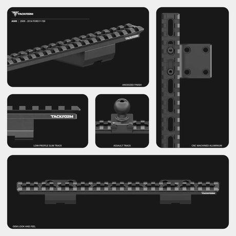 2009-2014 Ford F-150 Tackform Assault Track Picatinny Dash Bracket With MagSafe Wireless Charging Phone Mount - Xtrusion Overland