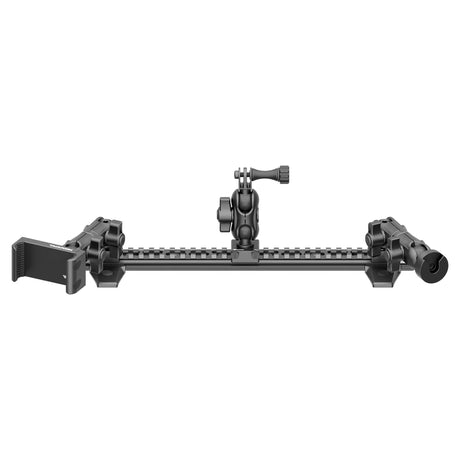 2010-2024 Toyota 4Runner Tackform Assault Track Picatinny Dash Bracket With 20LITE Phone, Midland MXT Magnetic Radio Mount, & GoPro Action Camera Holder - Xtrusion Overland
