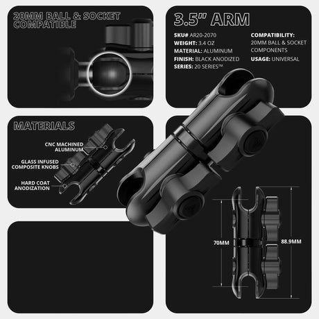 2010-2024 Toyota 4Runner Tackform Assault Track Picatinny Dash Bracket With MagSafe Phone & CB Mic Holder - Xtrusion Overland